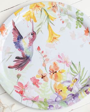 'Hummingbird' Round Serving Tray- set of 2 - The Decor Kart 