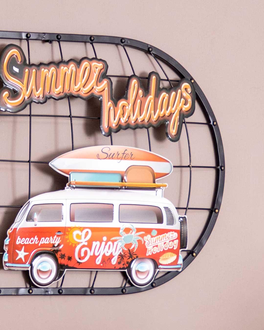 Summer Holidays Hanging Decorative Tinplate - The Decor Kart