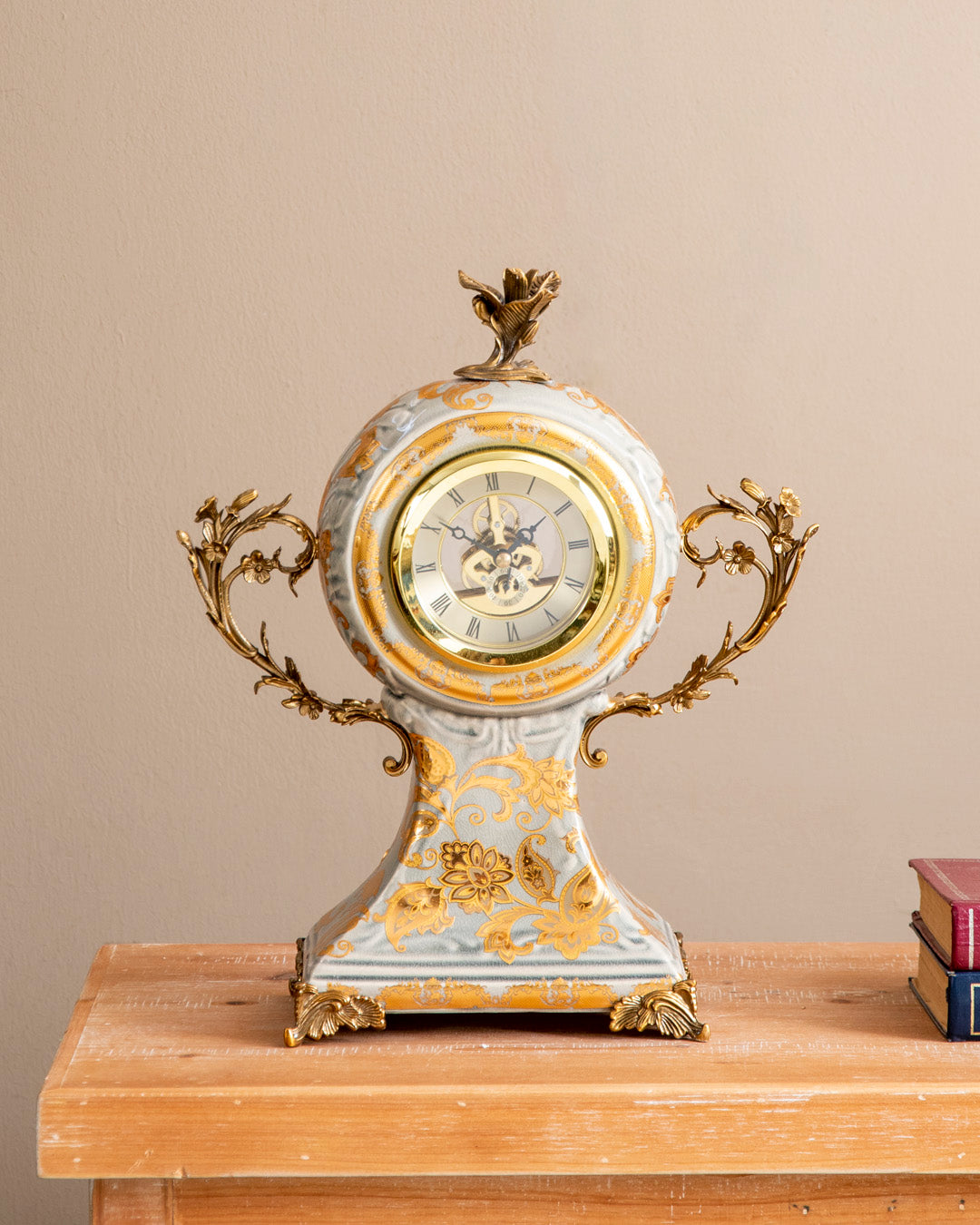 'Golden Celeste' Ornamental Decorative Table clock 