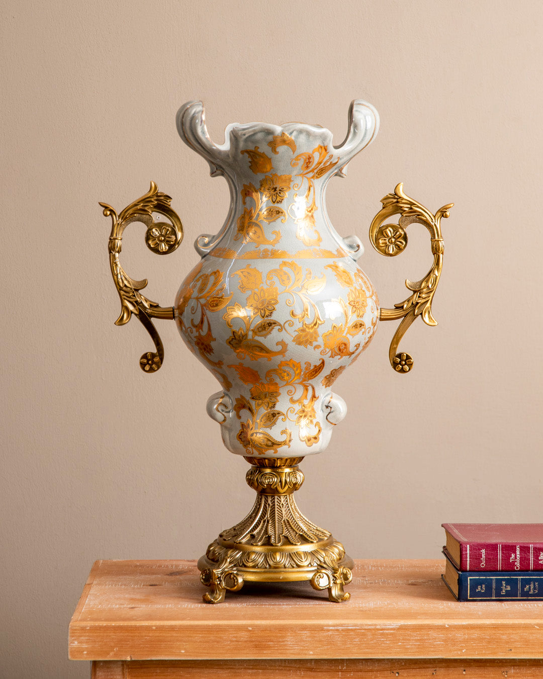 'Golden Celeste' Victorian Ornamental Vase 