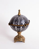 Antique Style Globe Decorative Lidded Vase 
