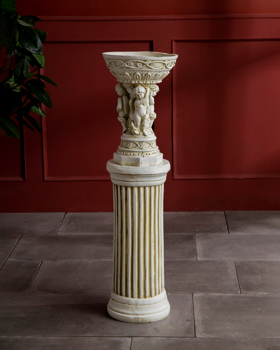 Angelic Cherub Pedestal Planter 
