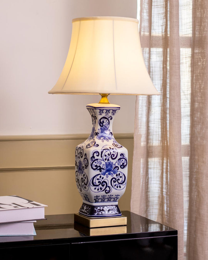 Blue & White Porcelain Lamp
