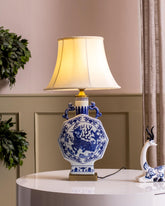 'Flying Dragon' Porcelain Moon Vase Table Lamp