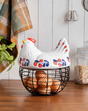 Rooster Egg Basket - Cherry Flower