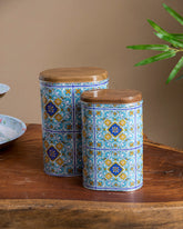 Moroccan Patterned Storage Canister - Set Of 2 