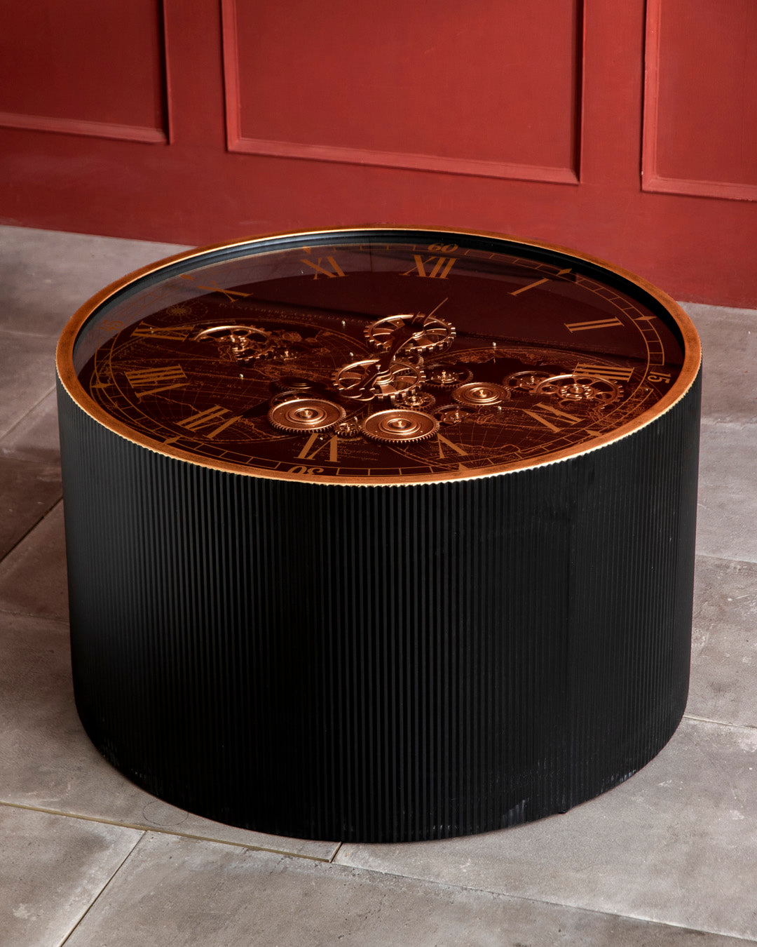 Gear Fusion Coffee Table with Clock Top - Large