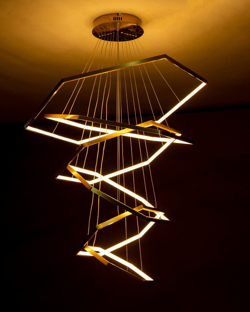 Celestial Glow Chandelier - 6 Ring 