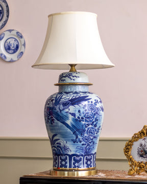 Charade II Blue & White Porcelain Lamp