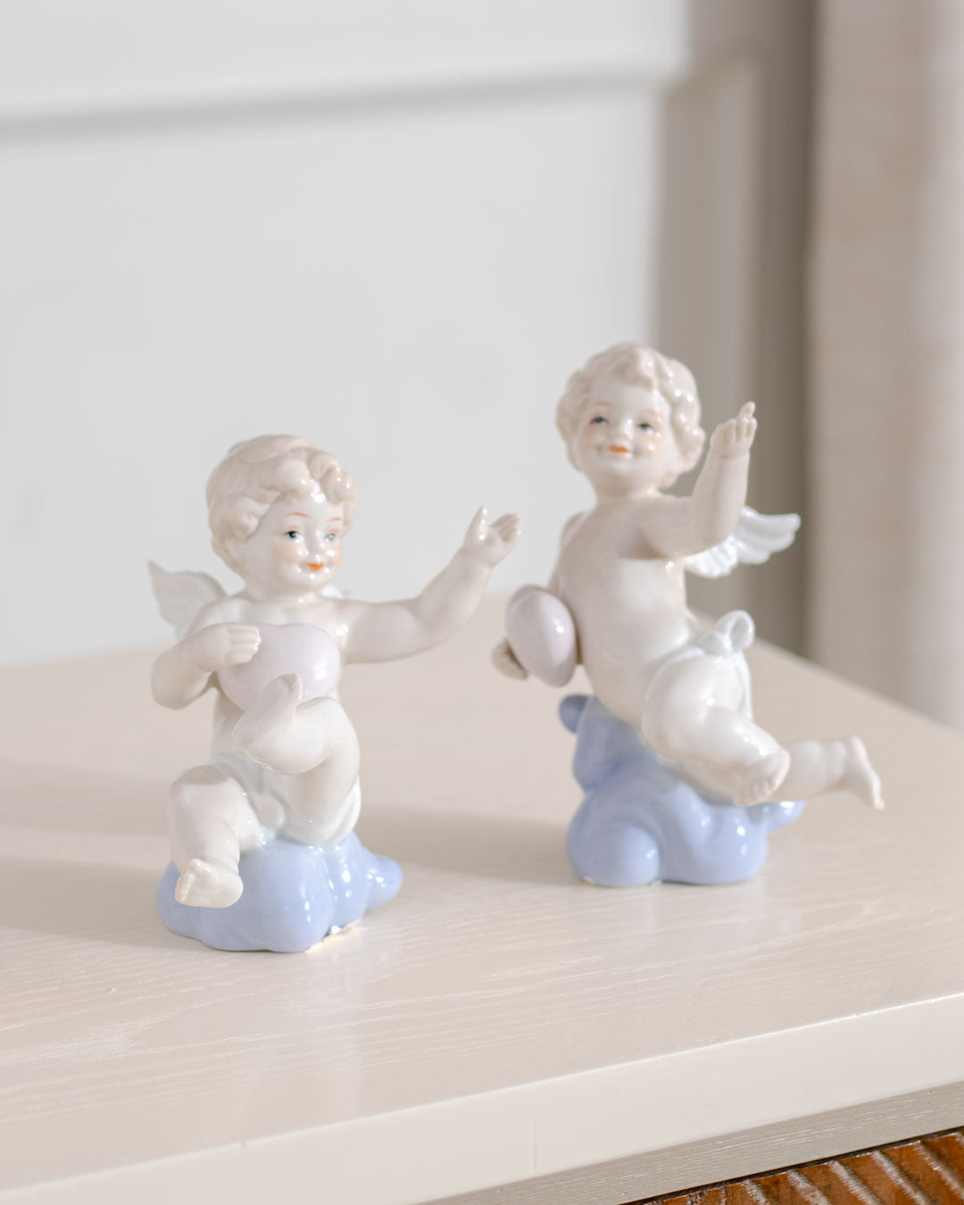 'Love Cupid' Fine Porcelain Figurine set of 2