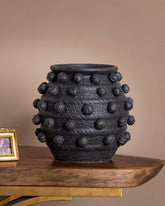Black Pebble Ceramic Vase 