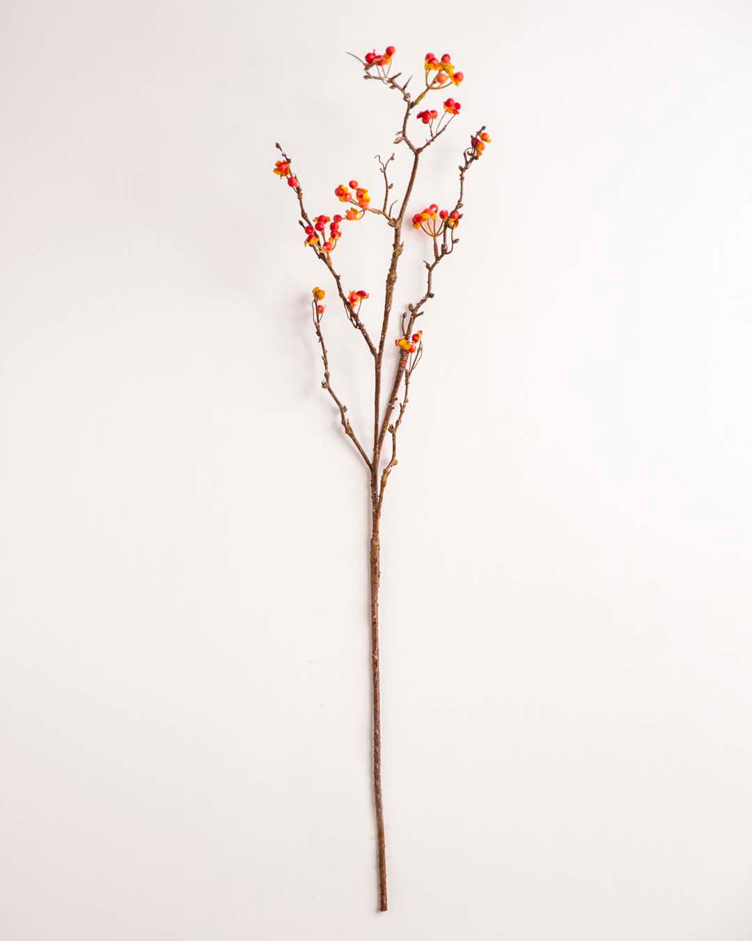 'Bittersweet Fruit' Decorative Faux Flower Stick - Red 
