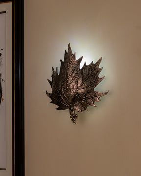 Maple Leaf Wall Light - Silver