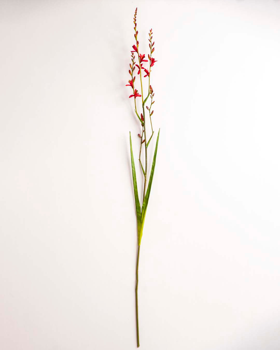 'Watsonia borbonica' Decorative Faux Flower Stick - Red 