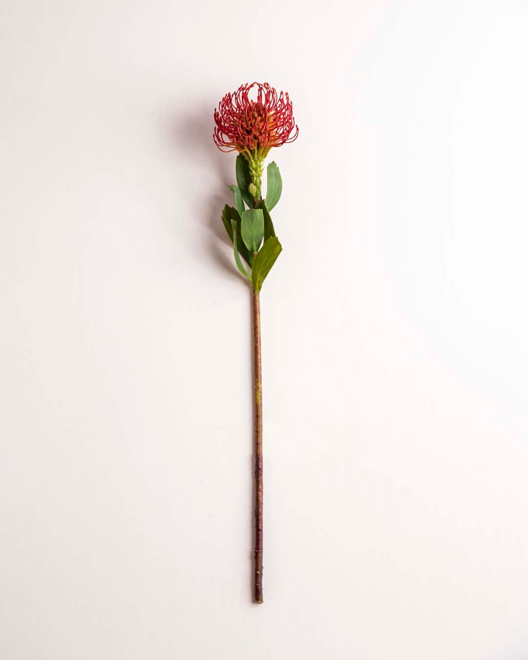 'Flame Flower' Decorative Faux Flower Stick - Red 