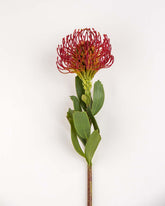 'Flame Flower' Decorative Faux Flower Stick - Red 