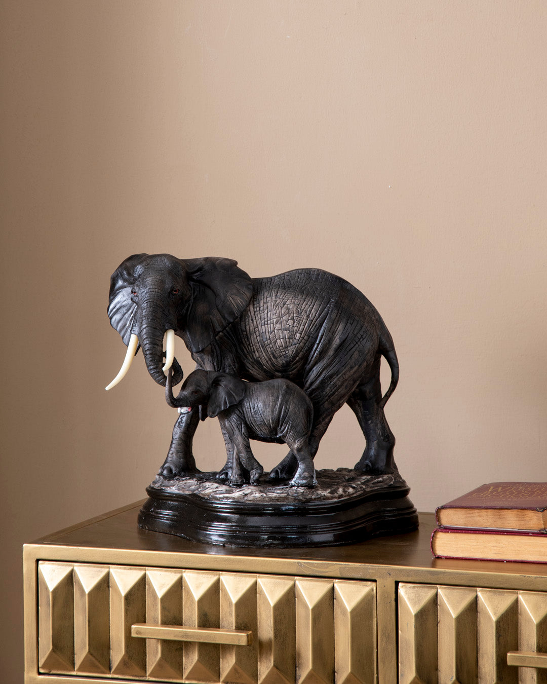 'Mother's Love' Tabletop Elephant Sculpture 
