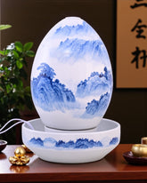 Tranquil Falls Ceramic Fountain Lamp 