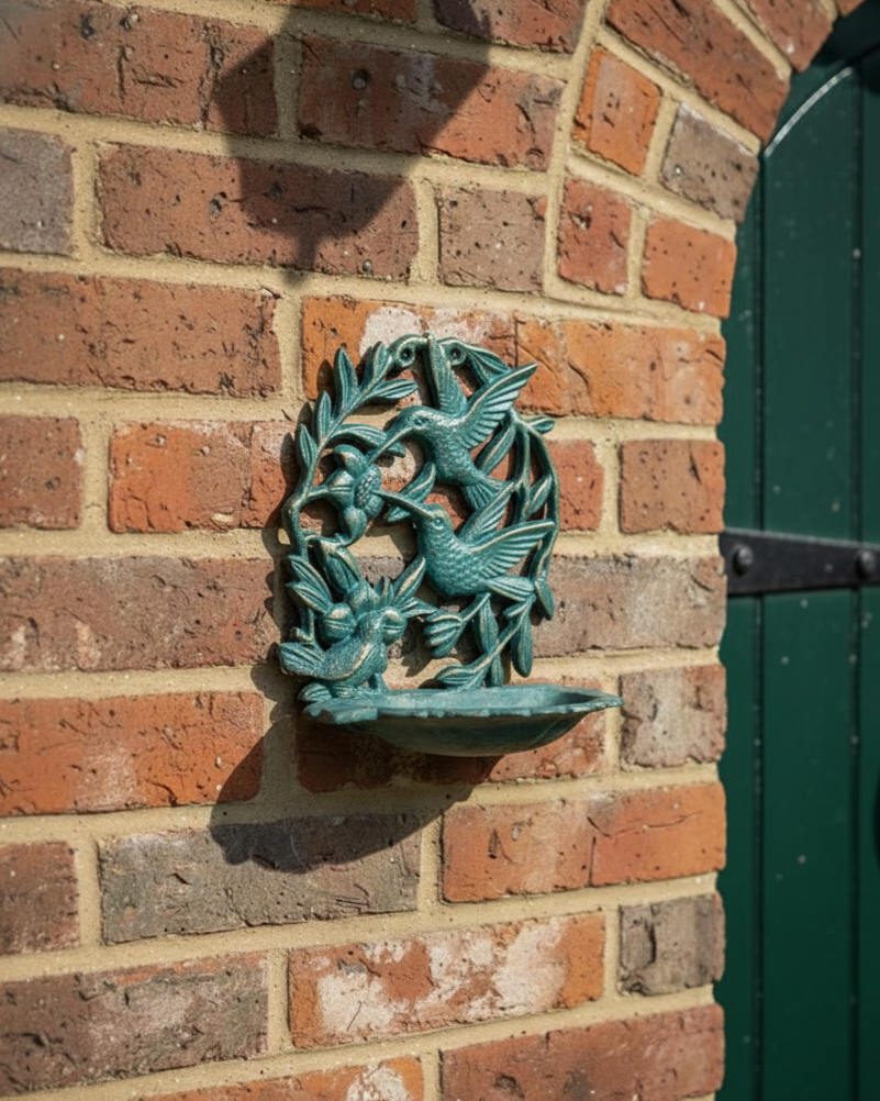 Hummingbird Cast Iron Bird Feeder 