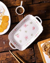 Serene Petal Serving Tray - Orange 