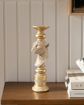 Golden Leopard Candle Stand 
