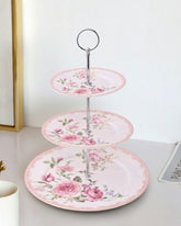 Royal Rose Garden 3-Tier Cake Stand 