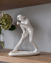 Abstract Singing Musician Bust- White 