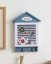Blue Cottage Wall Key Box 