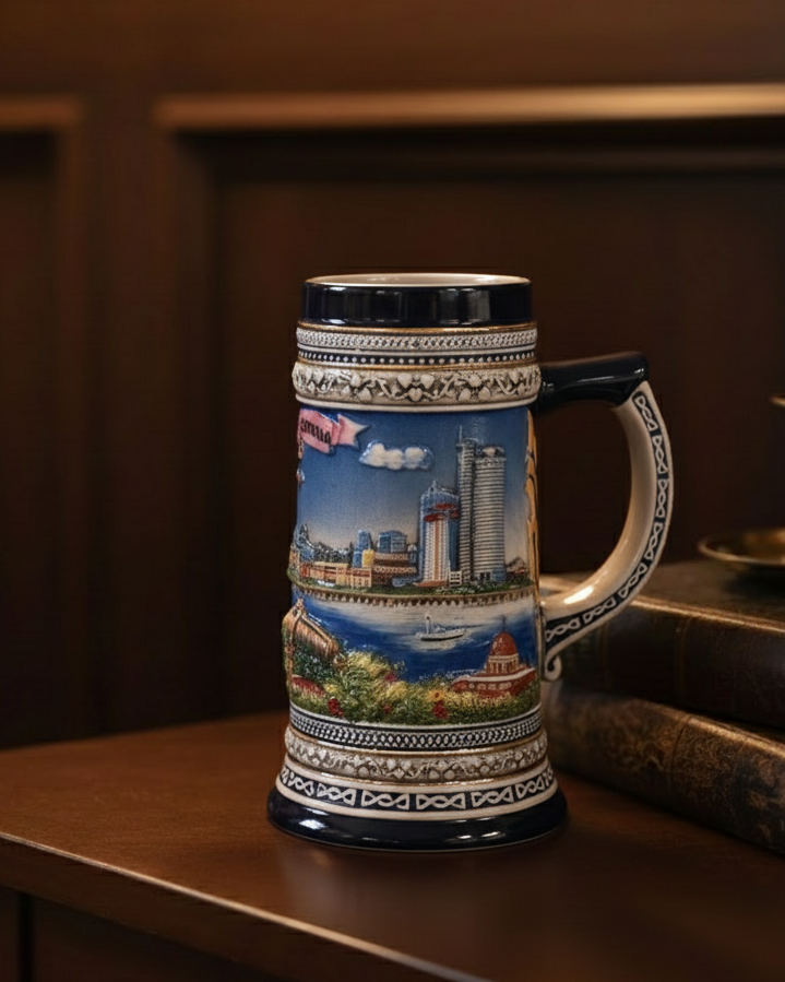 City Skyline Vintage Stein Beer Mug 