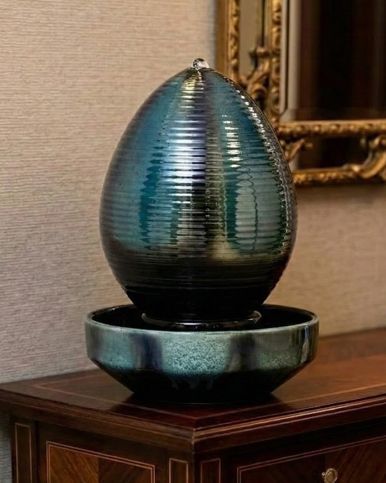Aqua Harmony Egg Shape Ripple Fountain
