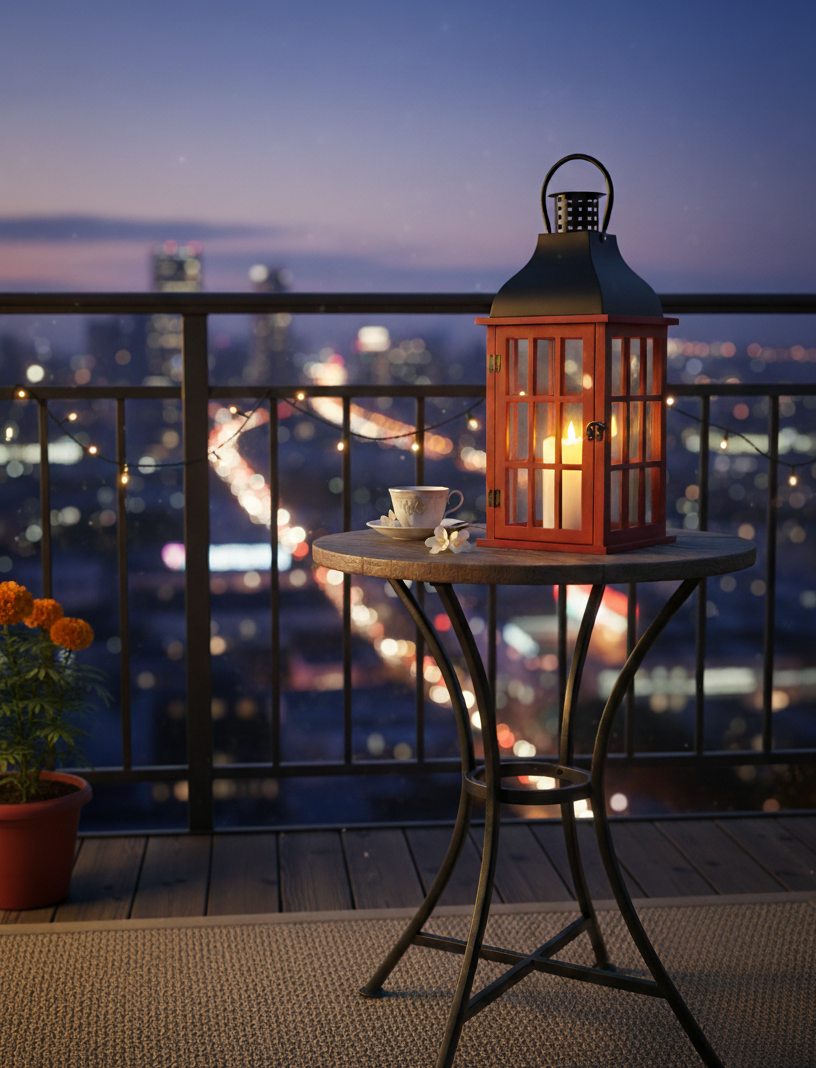 Vintage Manor Candle Lantern 