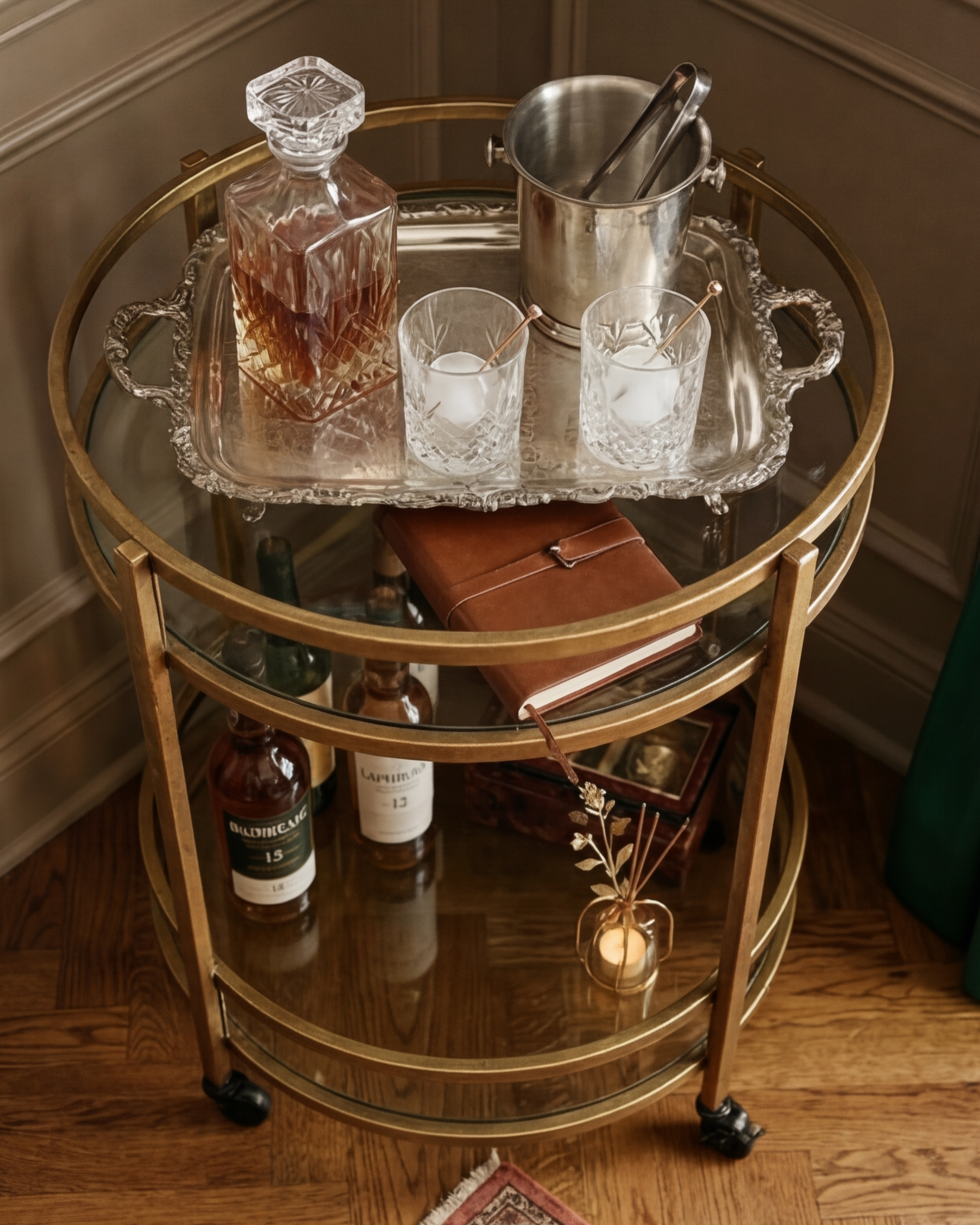 Royal Orbit Serving Bar Cart 
