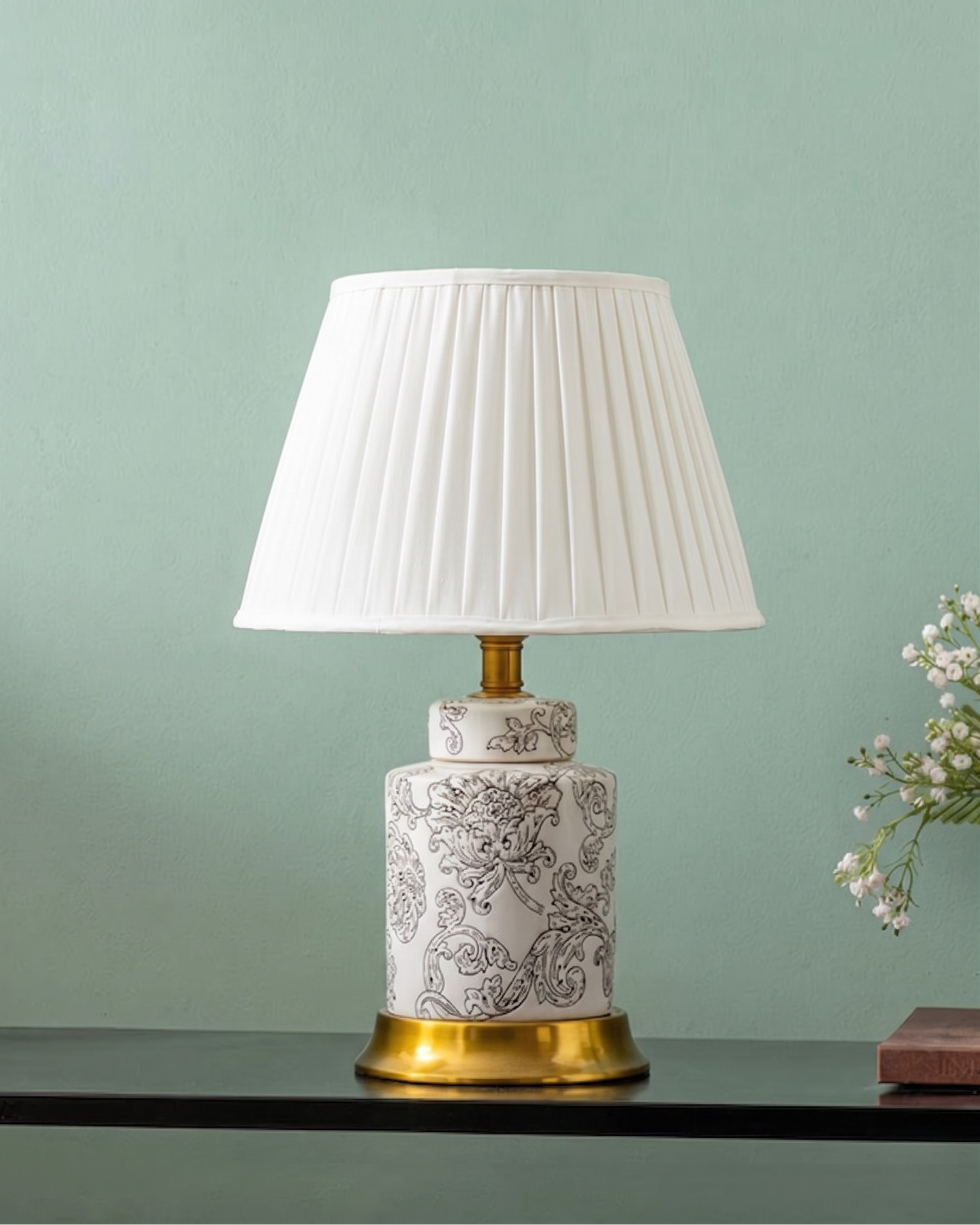Ivory Etch Classic Table Lamp 