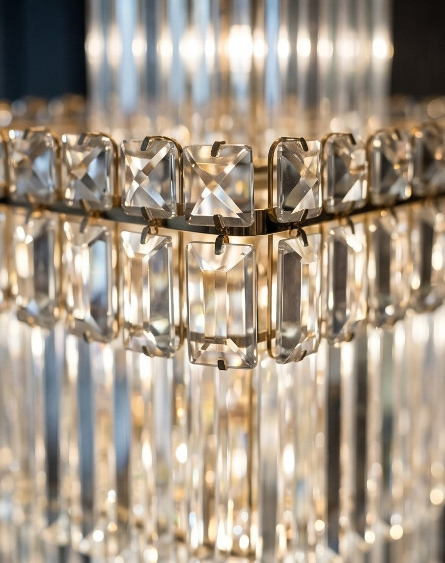 Royal Crystal Tower Double Height Chandelier 