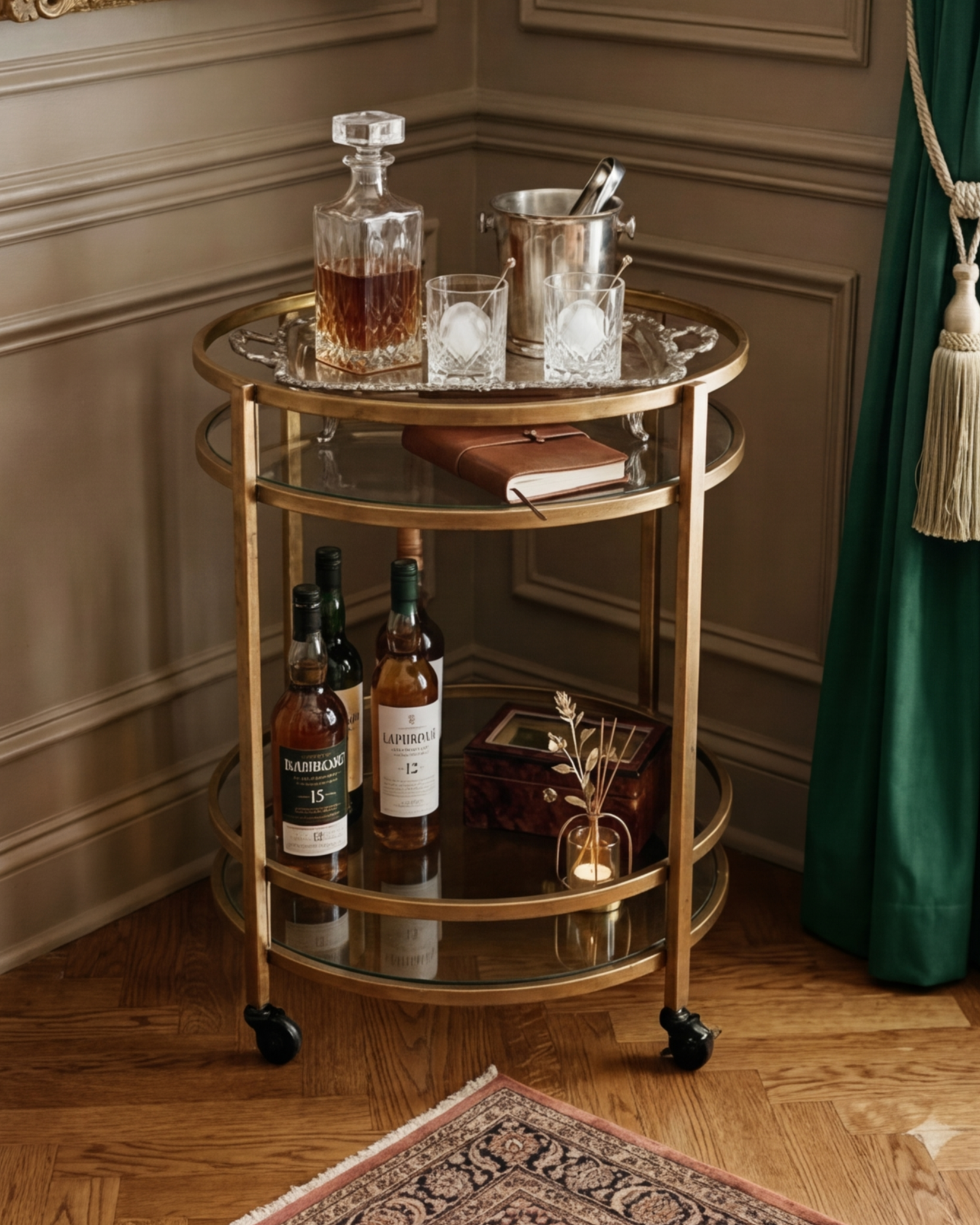 Royal Orbit Serving Bar Cart 