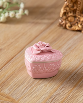 Blush Pink Heart Trinket Box 