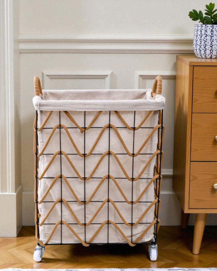 Boho Rope Weave Laundry Basket - Set Of 2 