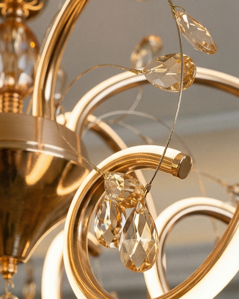 Royal Vine Loop Chandelier - Rose Gold 