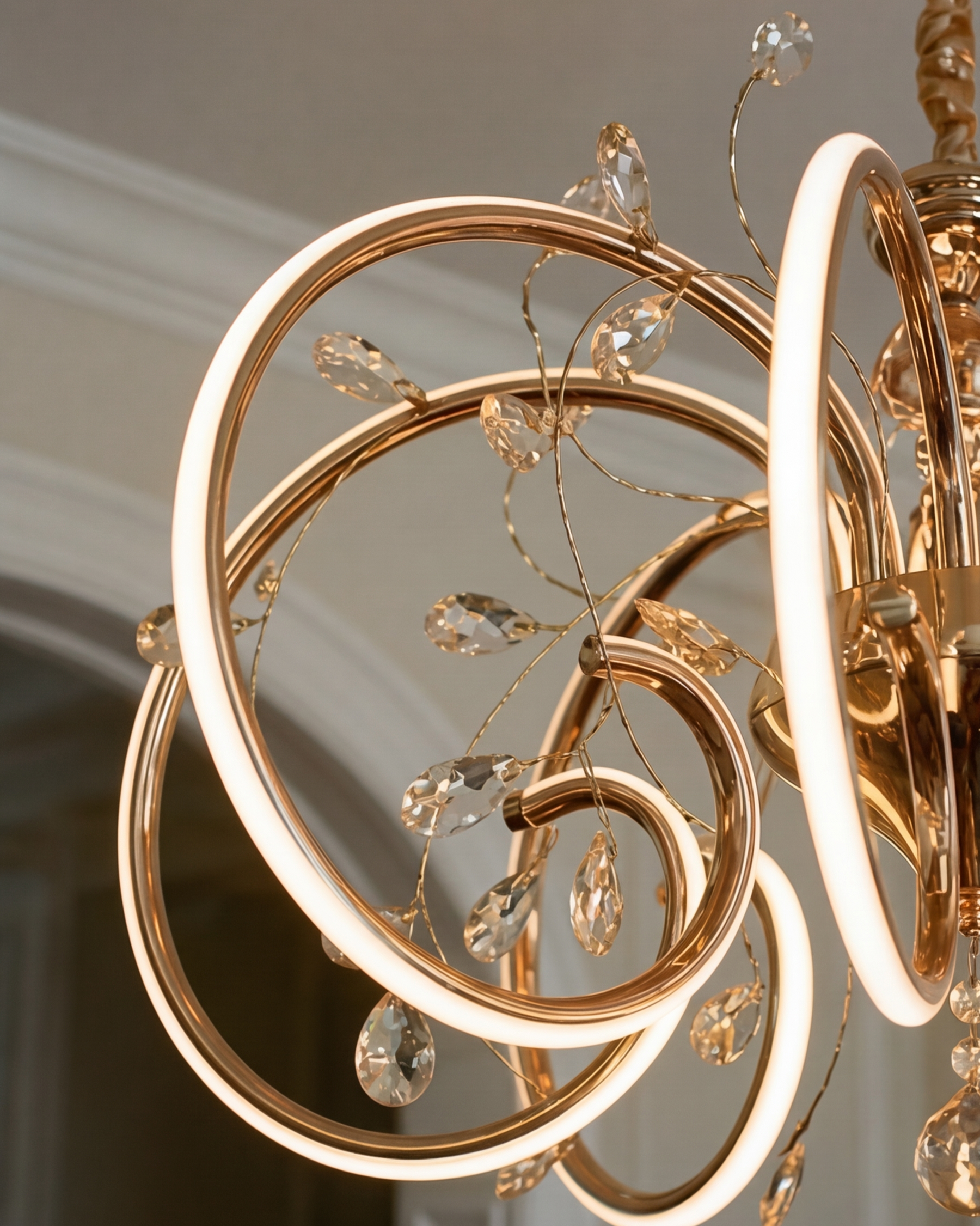 Royal Vine Loop Chandelier - Rose Gold 