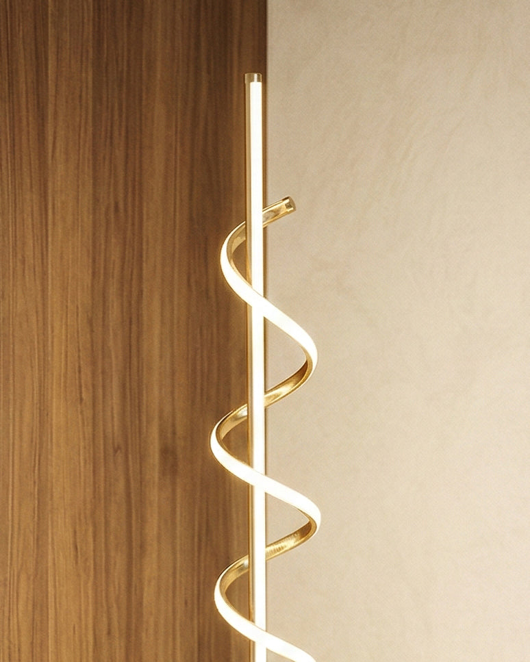 Golden Spiral Glow Floor Lamp 