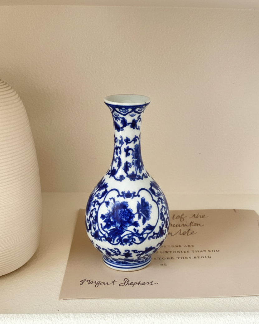 Imperial Blue Blossom Neck Mini Vase 