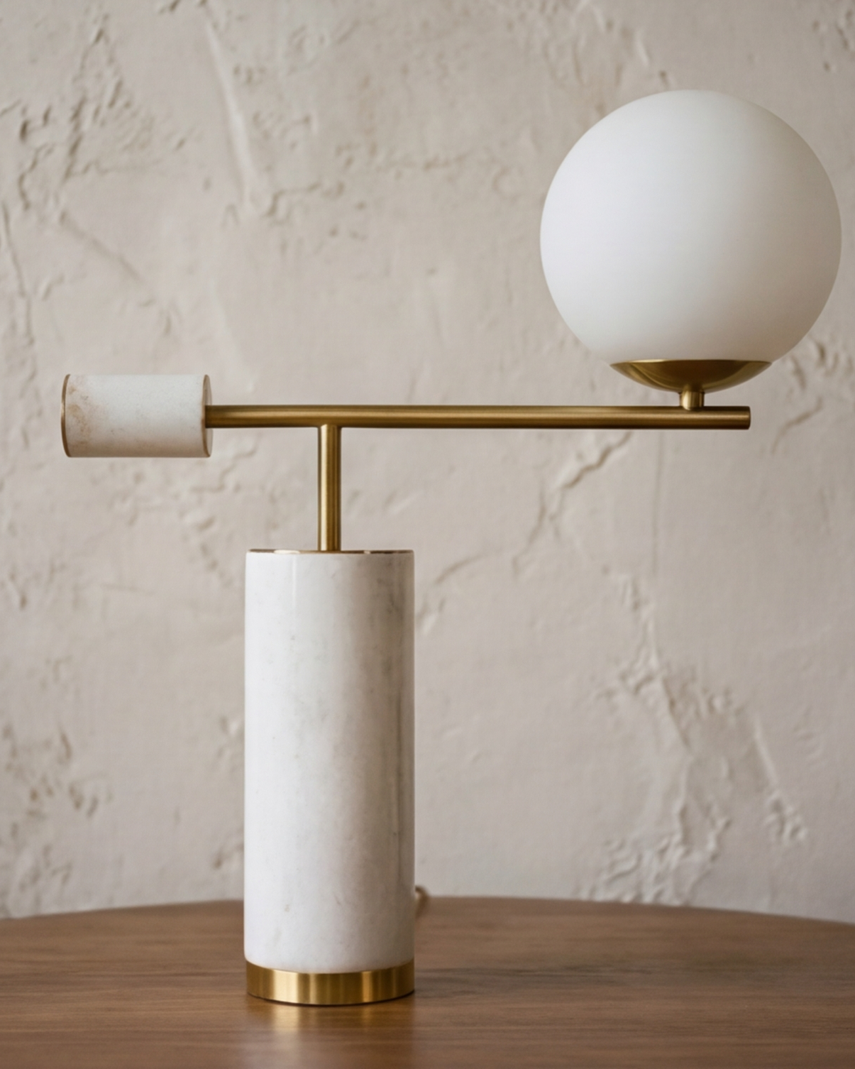 Marble Balance Globe Table Lamp 