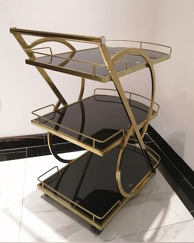 Fusion Gold Bar Cart - The Decor Kart 