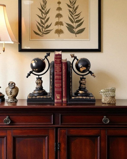 Terrestrial Globe Bookends Set