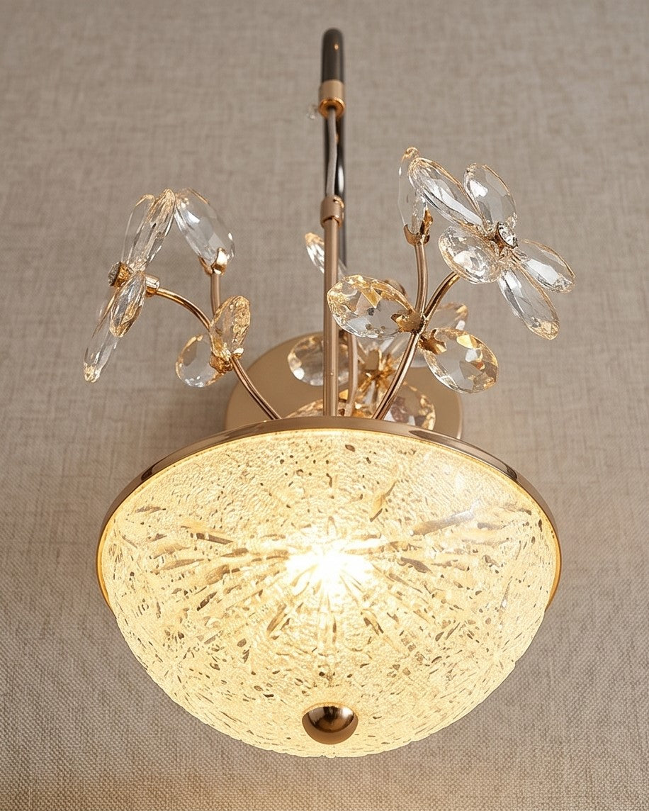 Crystal Daisy LED Wall Light 