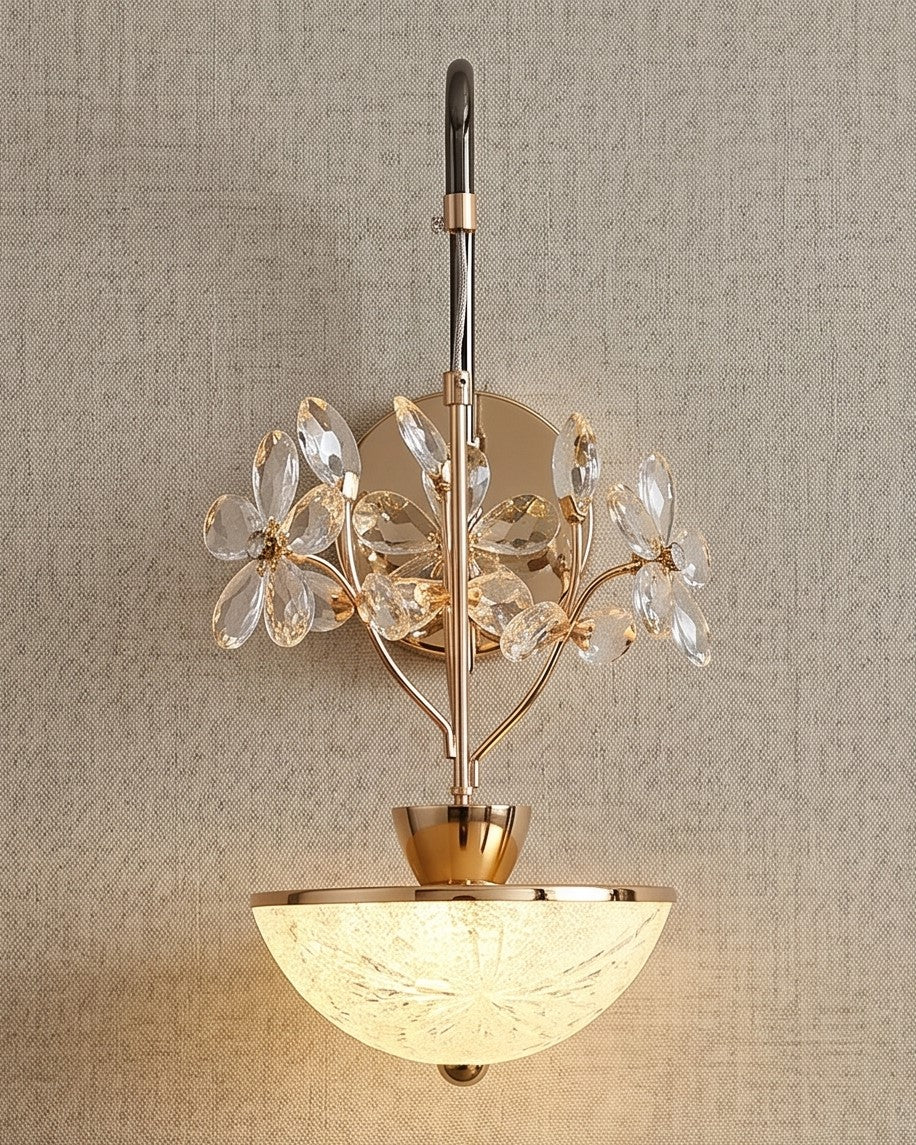 Crystal Daisy LED Wall Light 