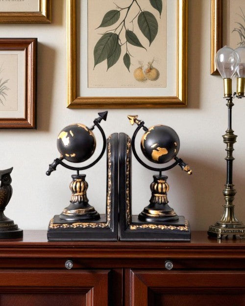 Terrestrial Globe Bookends Set