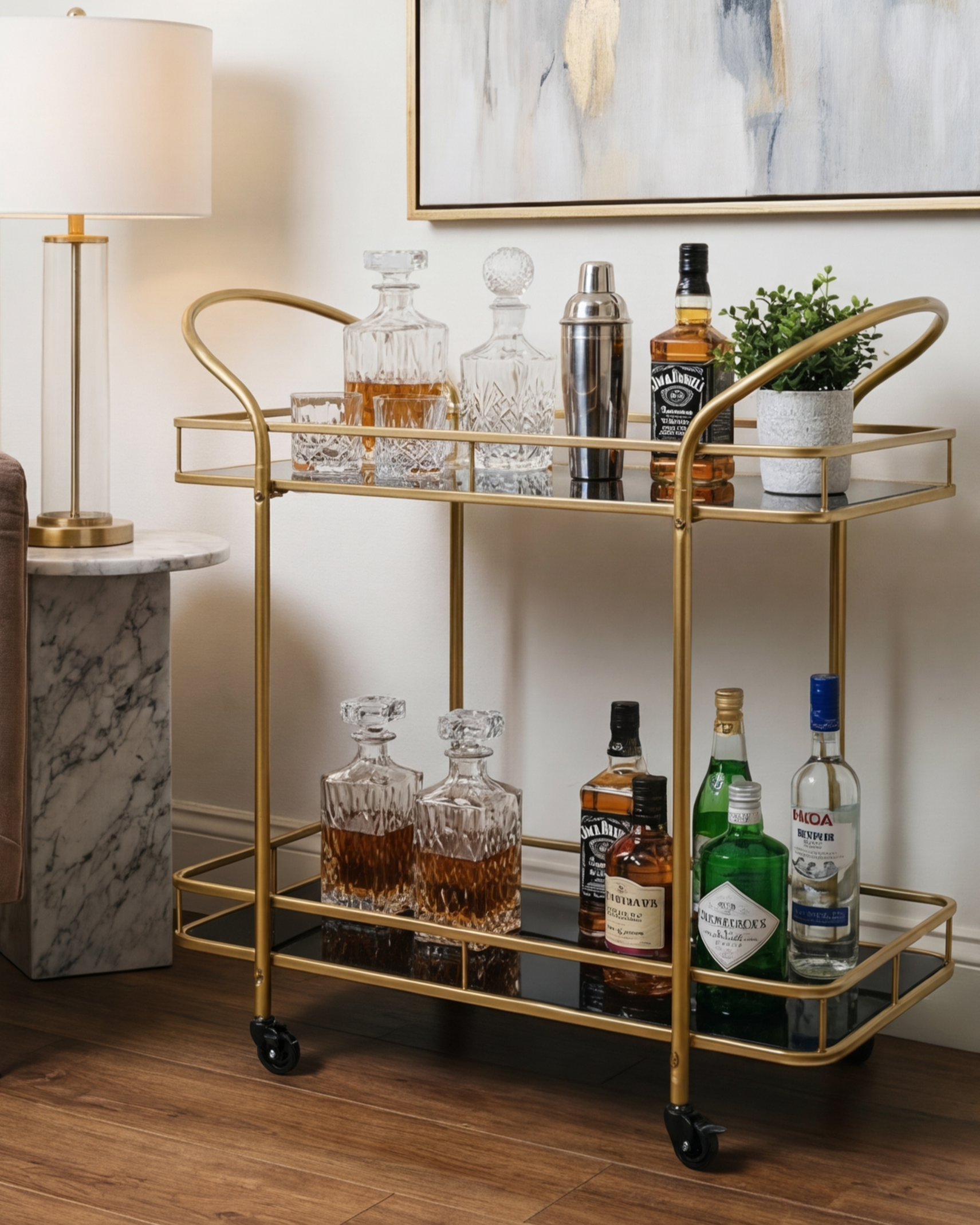 Urban Arch Beverage Bar Cart 