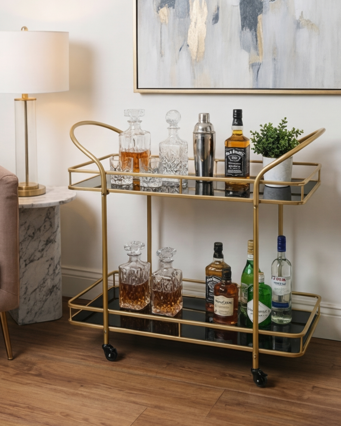 Urban Arch Beverage Bar Cart 
