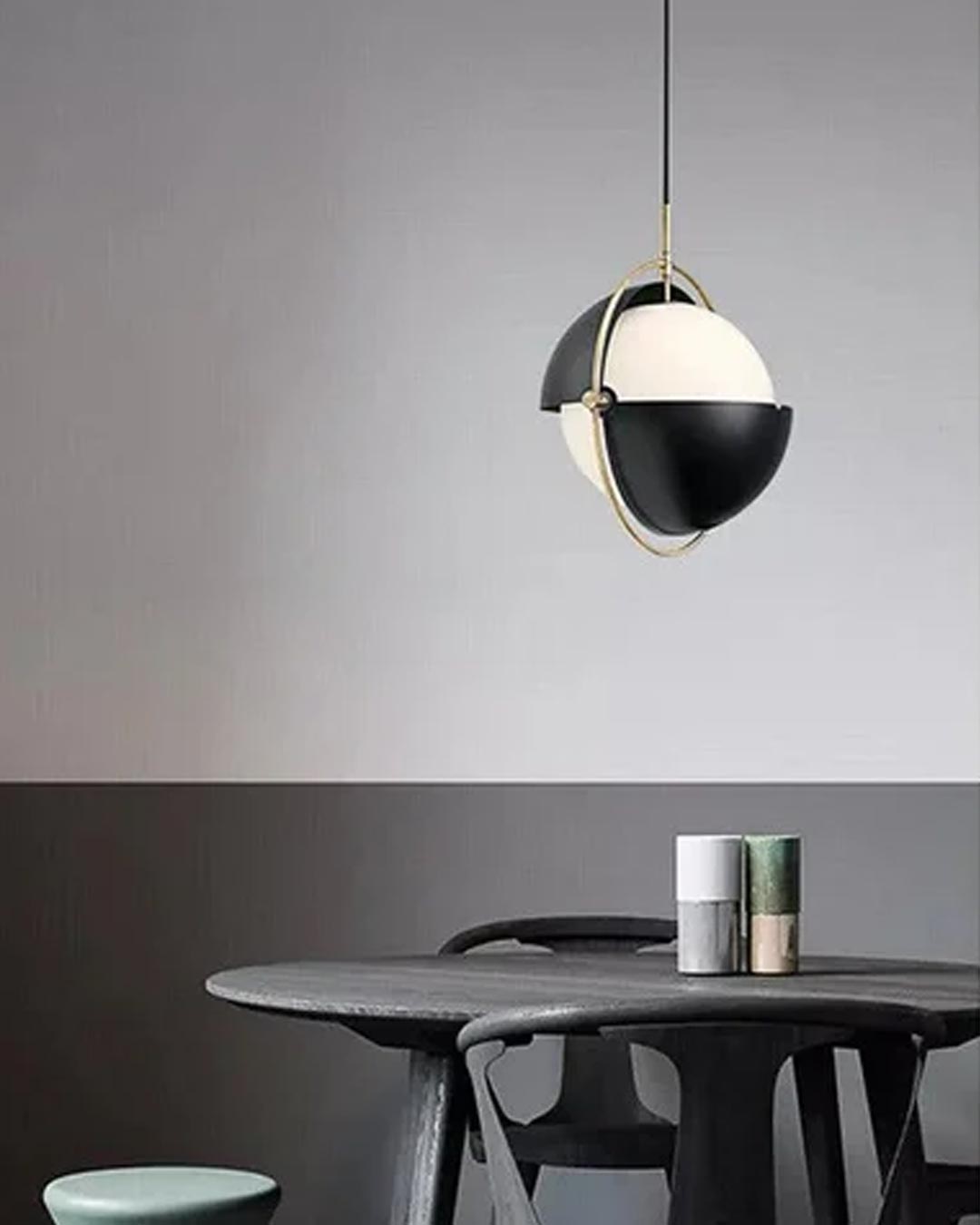 Modern Orbital Pendant Light - Black 